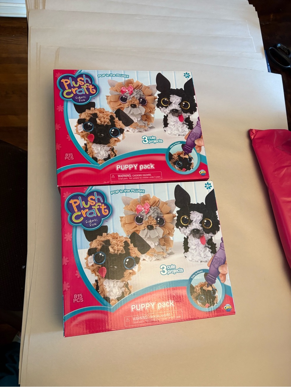 2 PlushCraft 3D Puppy Pack Craft Kits